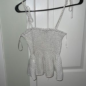 White Thin Strap Top